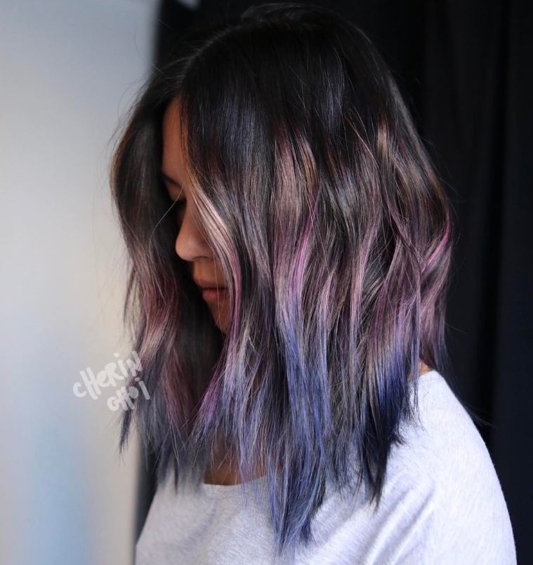 Wavy geode hair - Instagram
