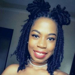 natural hair twists: Kinky twist hairstyles with space buns - Instagram