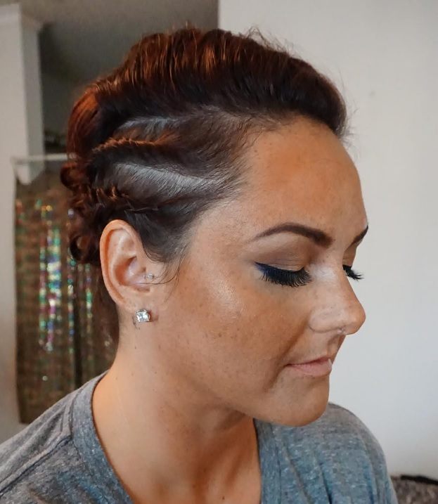 punk hairstyles for short hair braided updo