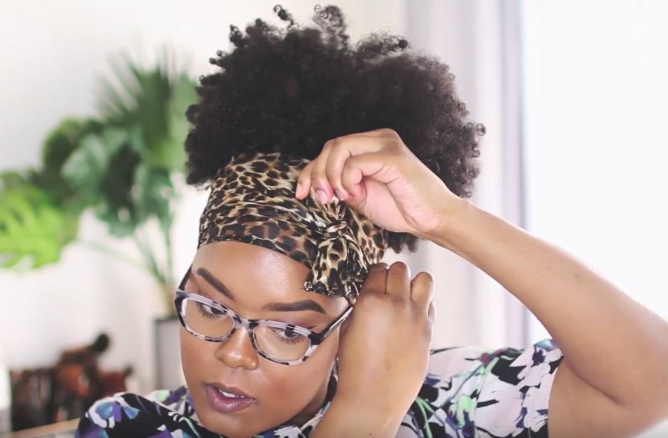 mini marley with leopard sprint scarf in her hair