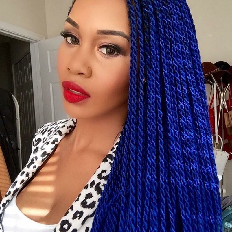 Vibrant Senegalese twist hairstyle - Instagram