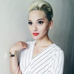 short punk hairstyles blonde slicked back style