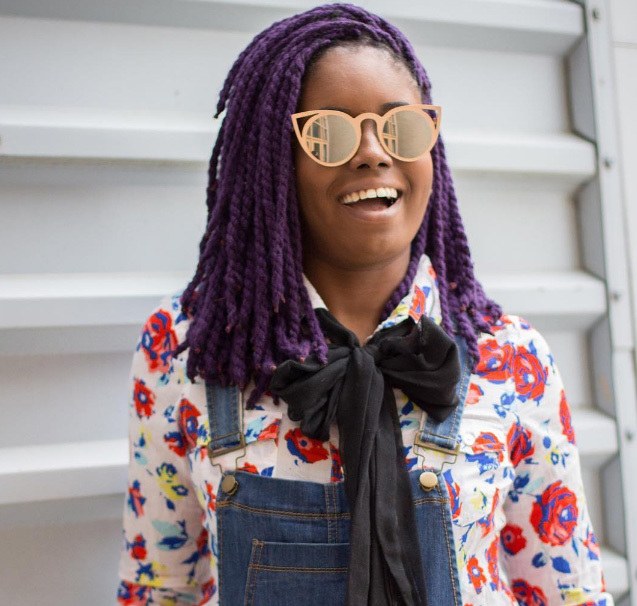 short yarn braid styles: thebaydian girl with short twisted yarn braids