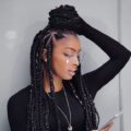 Ideas about thick box braids: triangle pattern braids - Instagram