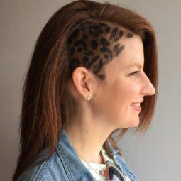 Leopard print hair undercut style - Instagram