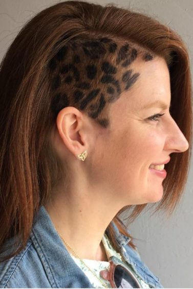 Leopard print hair undercut style - Instagram