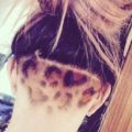 Ombre leopard print undercut bun hairstyle - Instagram