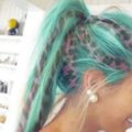 Colourful leopard print hair ponytail - Instagram