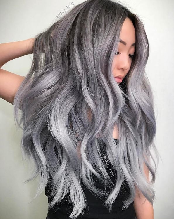 marble-hair-grey-black-wavy-hairstyle-Instagram