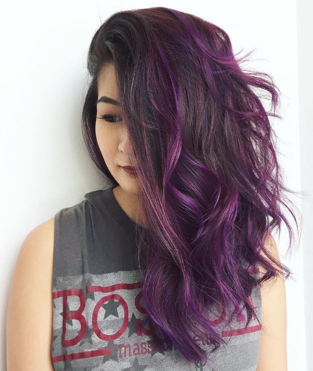 Marble hair - Purple marble hair