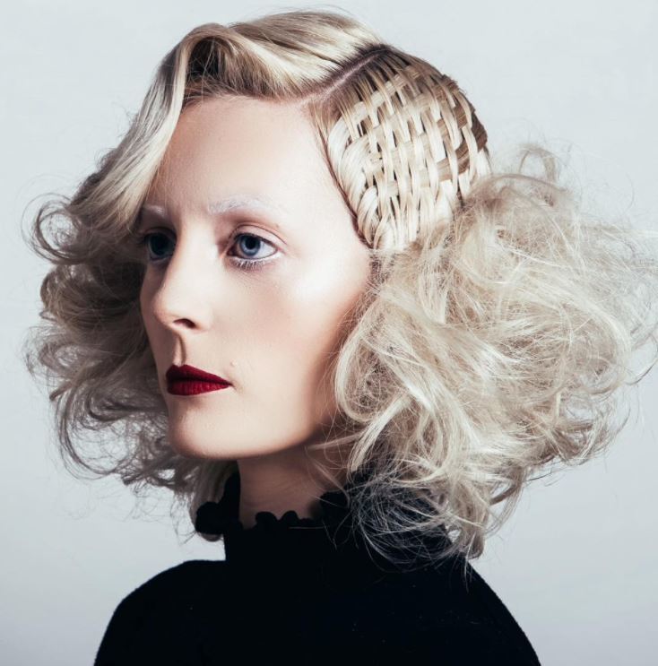 platinum blonde avant-garde weaving hairstyle