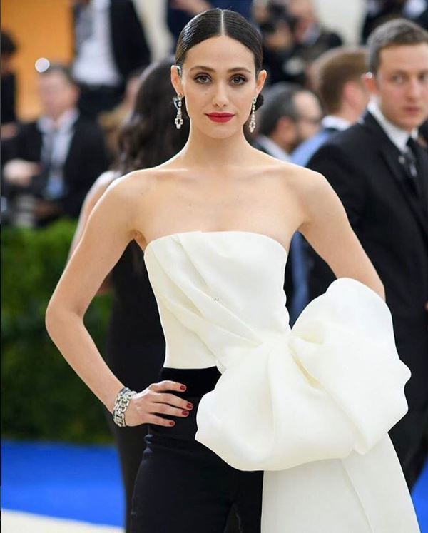 Emmy Rossum - Sleek hair - Met Gala - Instagram