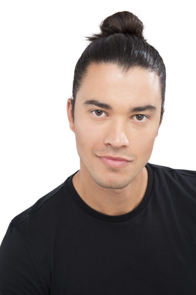 Dark haired man with man bun