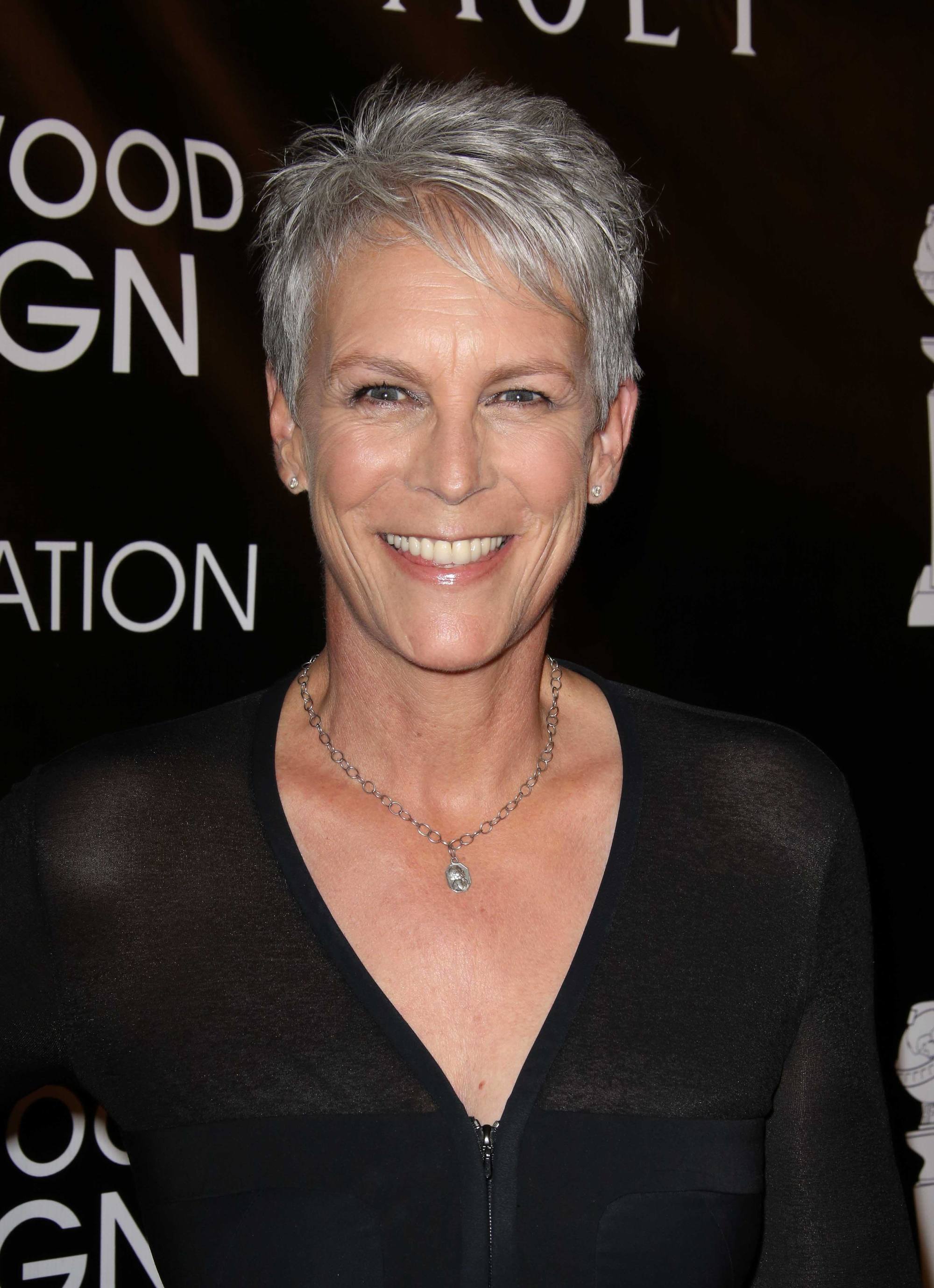 Pixie cut - Silver pixie hair - Jamie Lee Curtis. Credit Rex by Shutterstock