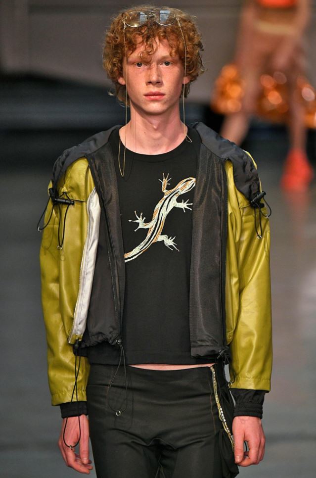 LFWM - Male model with ginger curly hair