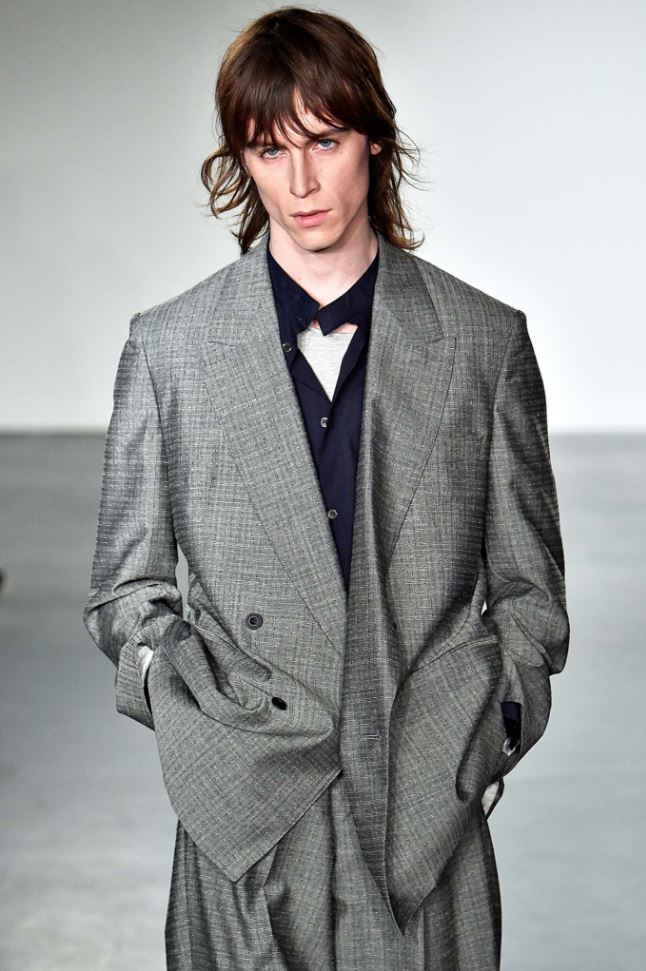LFWM - Male model with shag haircut