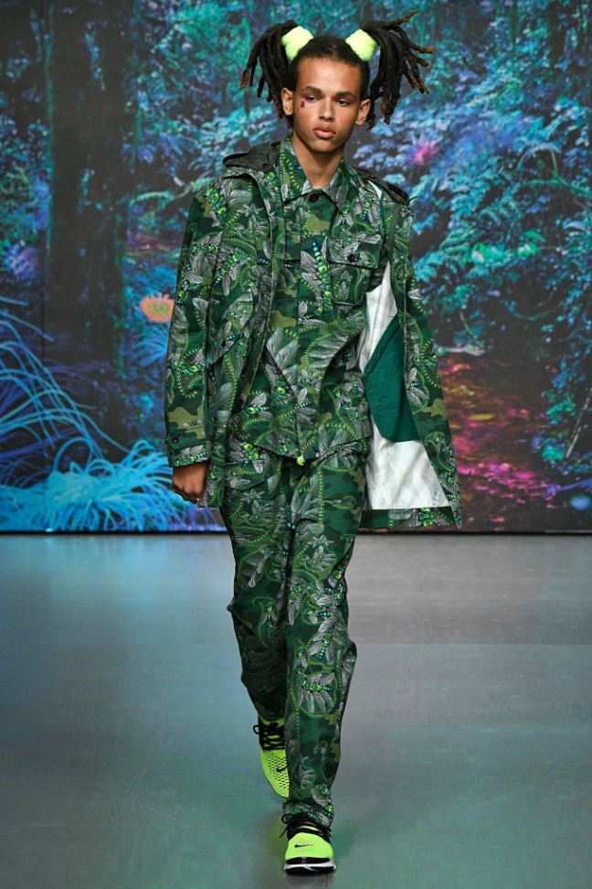 LFWM - High pigtail dreads on male model
