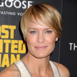 House of Cards - Claire Underwood - blonde pixie with sweeping side fringe