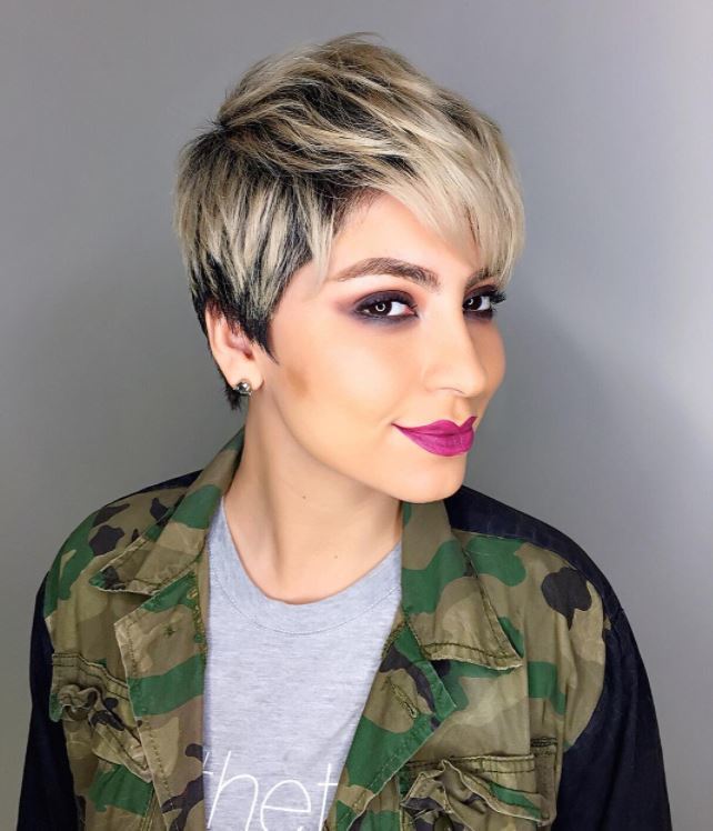 Face shapes - short pixie with spikey layers