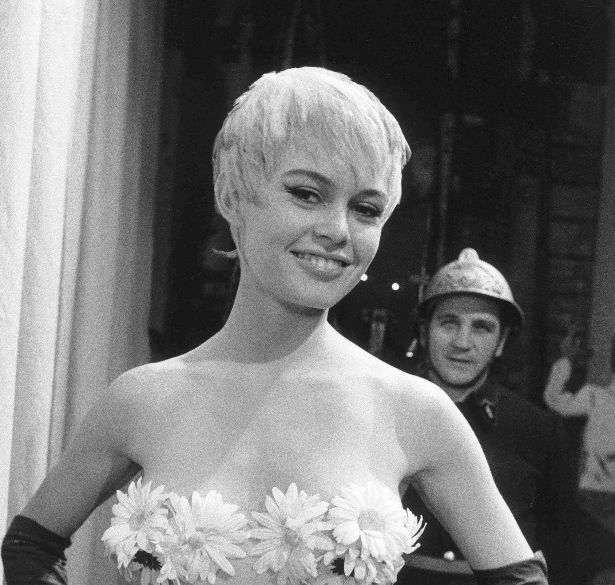 french actress brigitte bardot with a blonde pixie cut