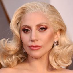 lady gaga with blonde hair at red carpet event