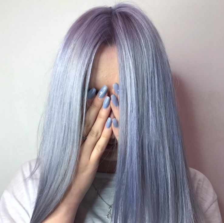 Pastel hair colours - straight lavender hair