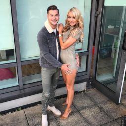 love island contestants olivia attwood and chris hughes at the love island reunion party show