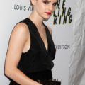 Emma Watson red auburn hair slicked back low bun
