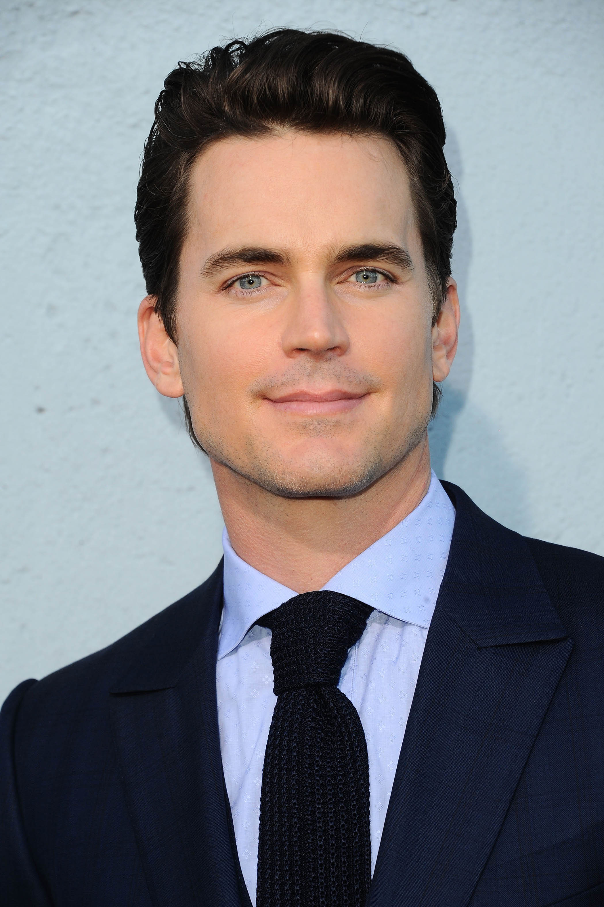 american actor matt bomer with his dark brunette hair in a classic quiff style