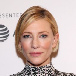 Cate Blanchett blonde straight bob in side parting