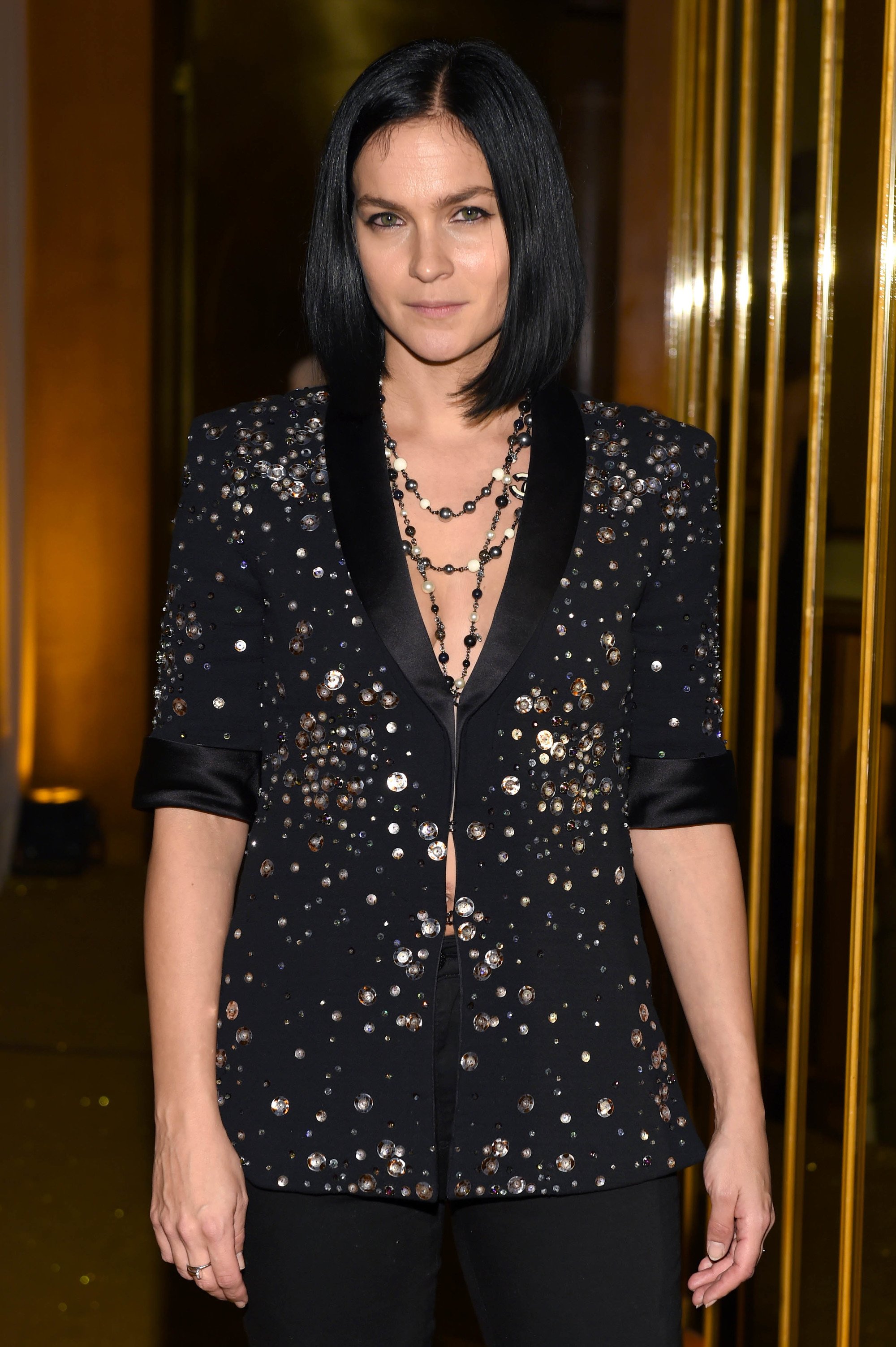 Leigh Lezark black sleek long bob