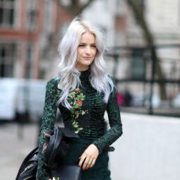 Purple conditioner for blonde hair: Blogger victoria mcgrath from in the frow with silvery blonde hair