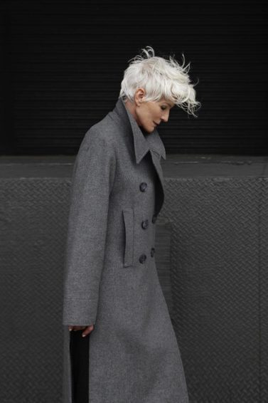 What causes grey hair Maye Musk walking outside
