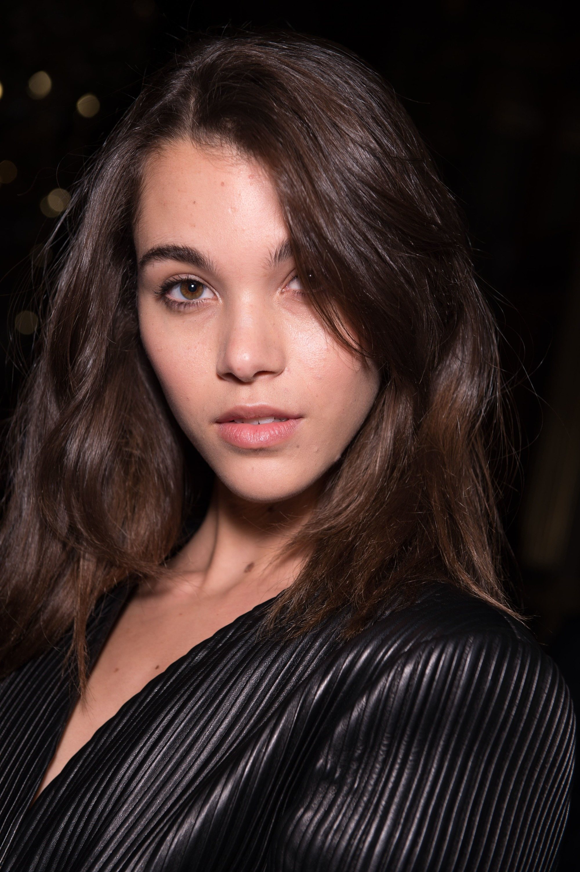 brunette model with soft hair