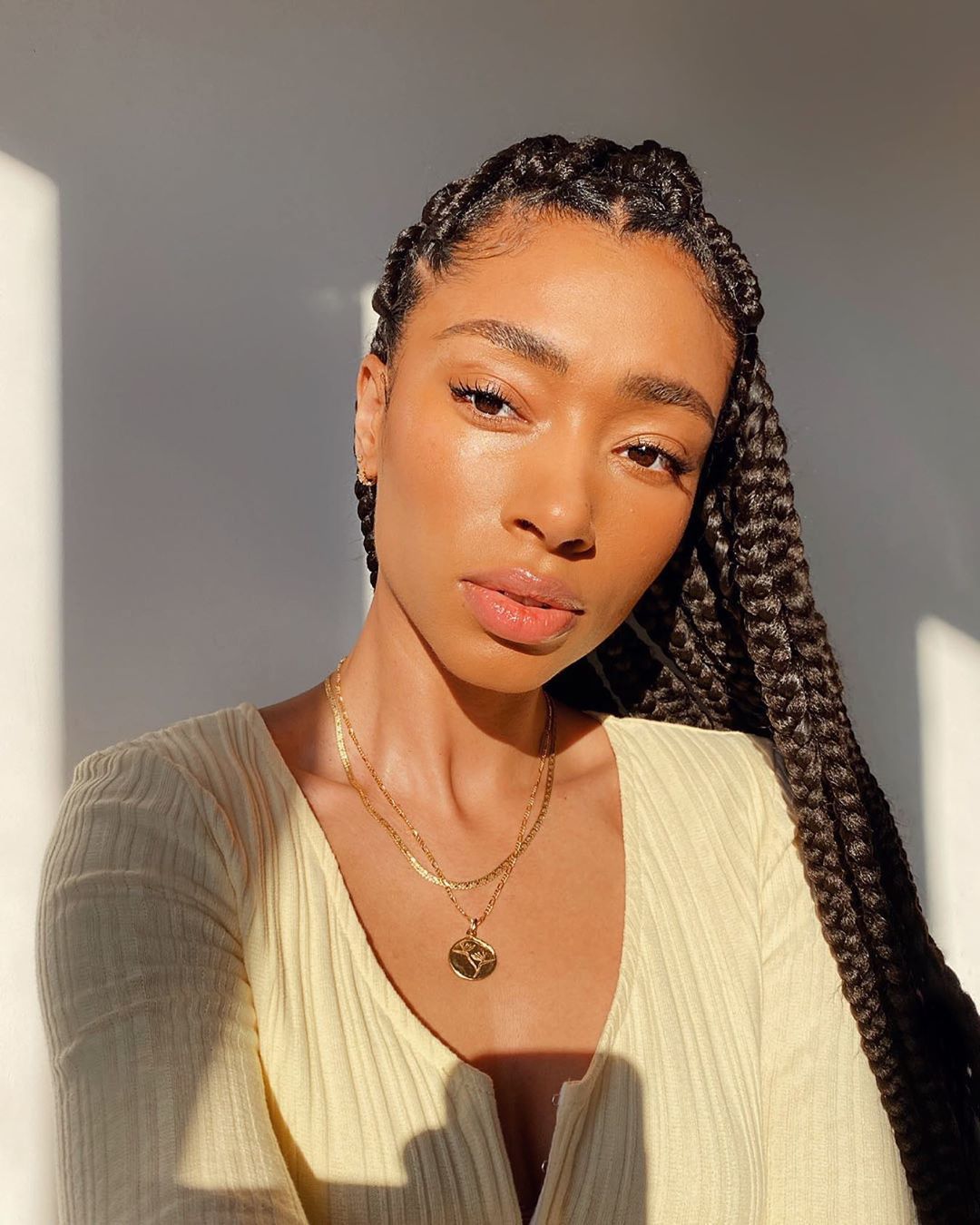 Lesley from Fresh Lengths with long box braids
