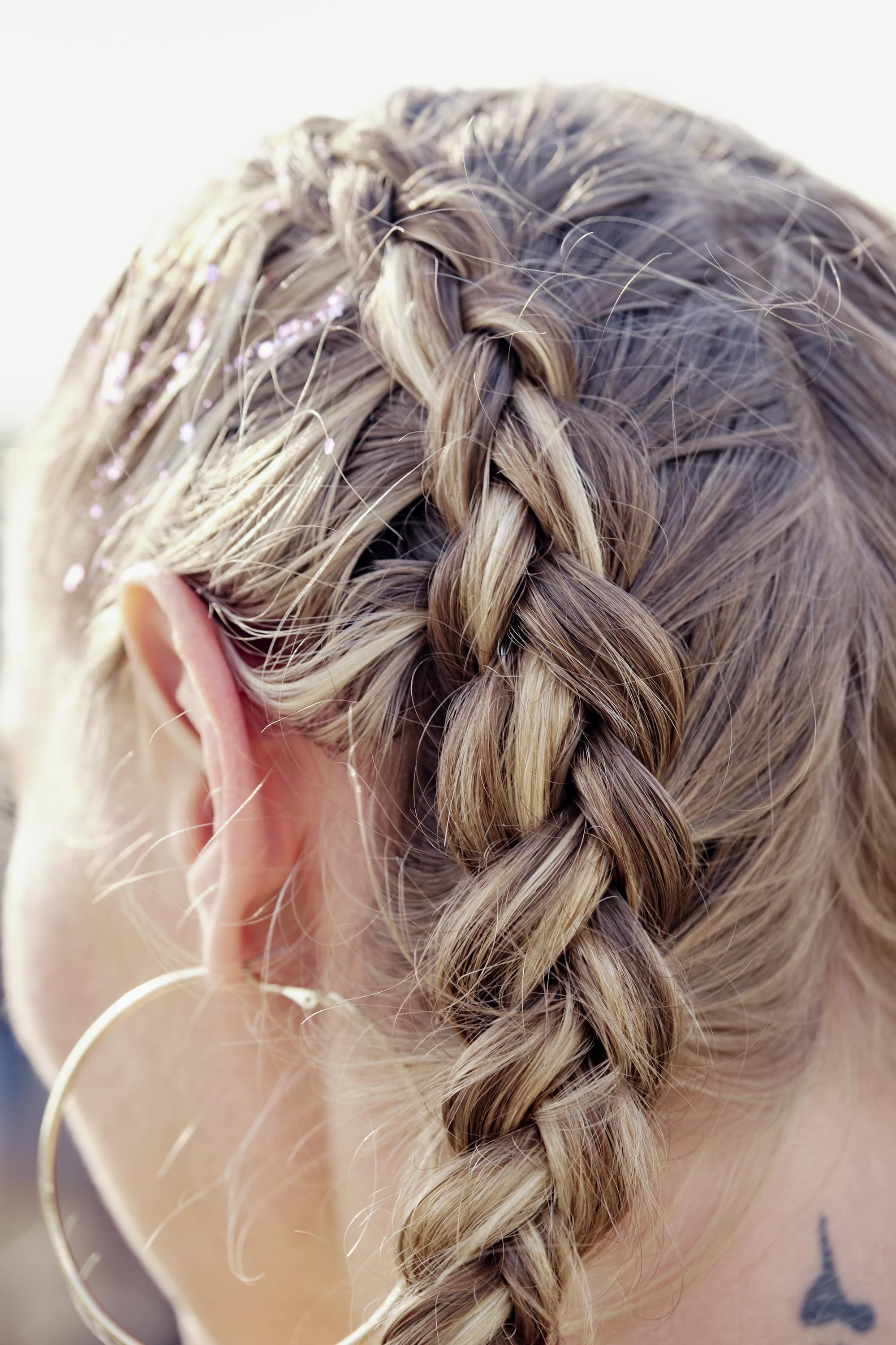 close up of a boxer braid