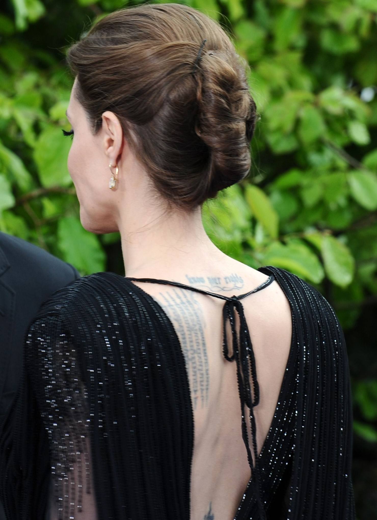 Angelina Jolie with a French twist updo