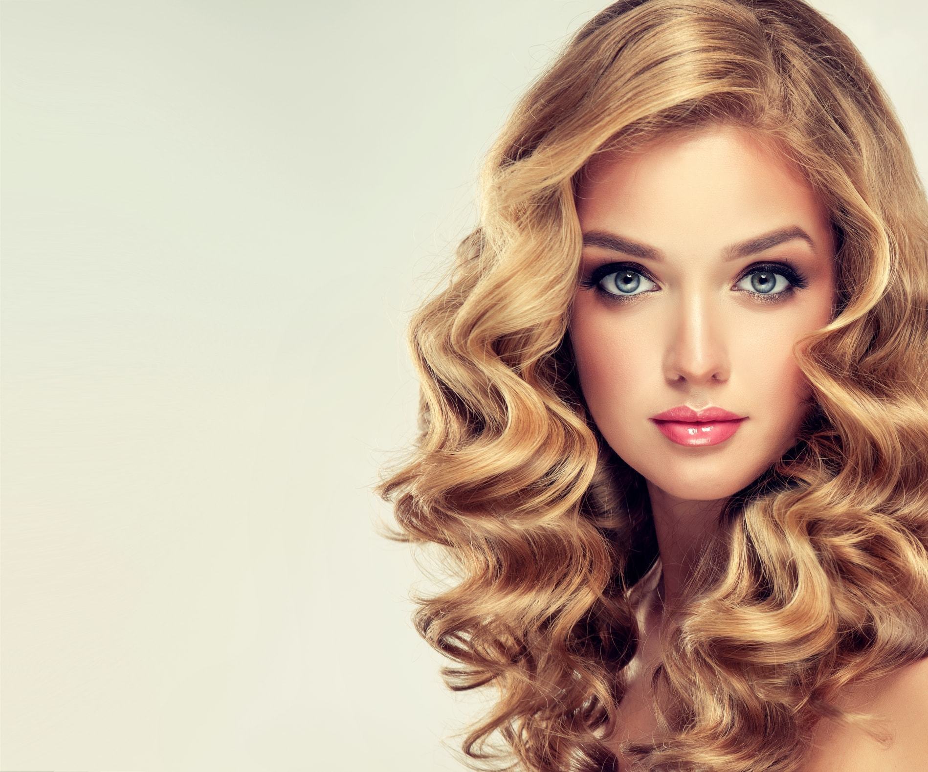 spiral perm large curls blonde