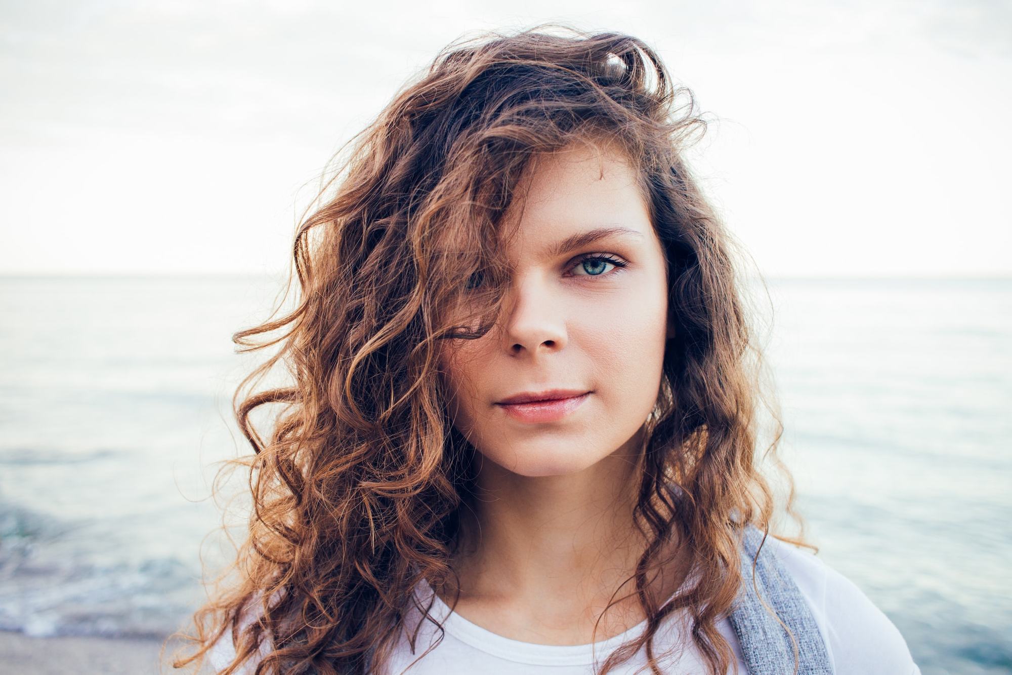 spiral perm messy windblown