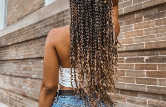 Woman with ombre marley twists