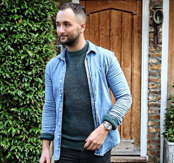 Jacksjournal blogger: bearded man wearing a denim shirt