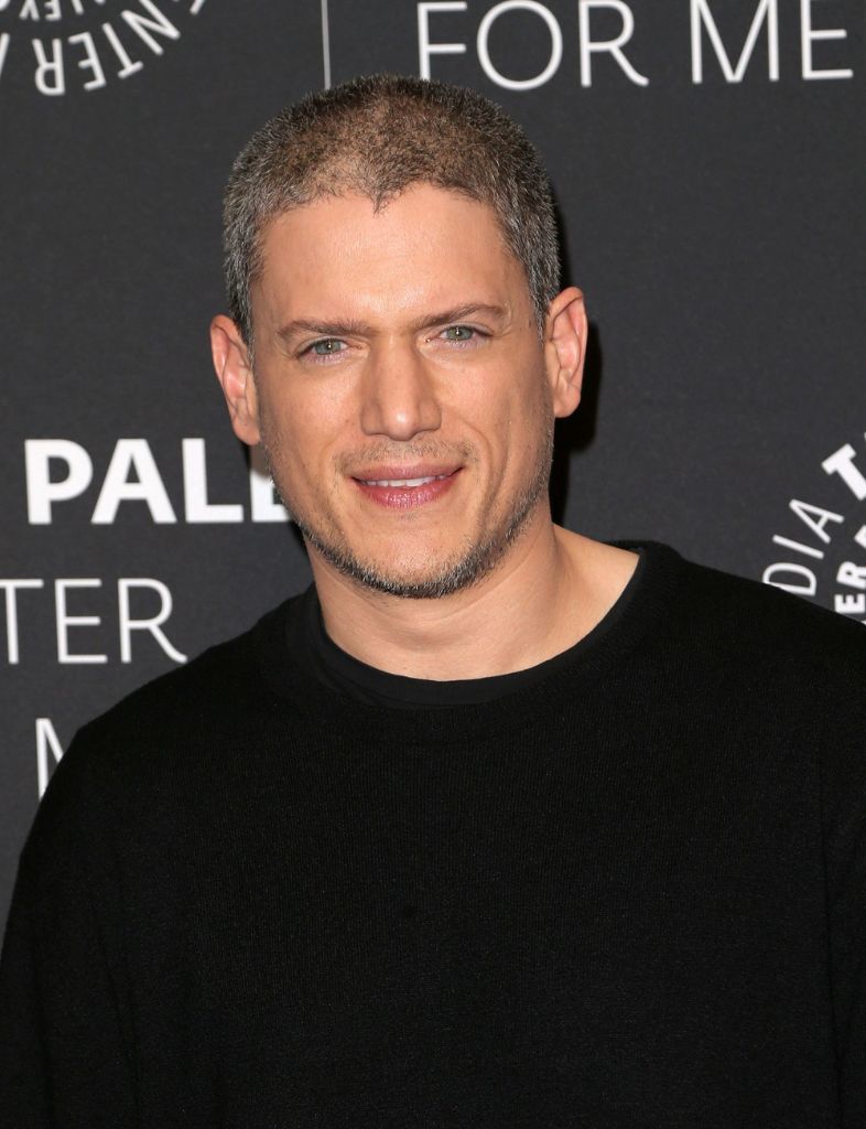 Wentworth Miller with a buzz cut hairstyle.