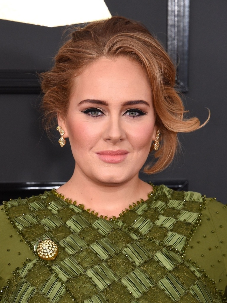 Adele - wavy updo - strawberry blonde
