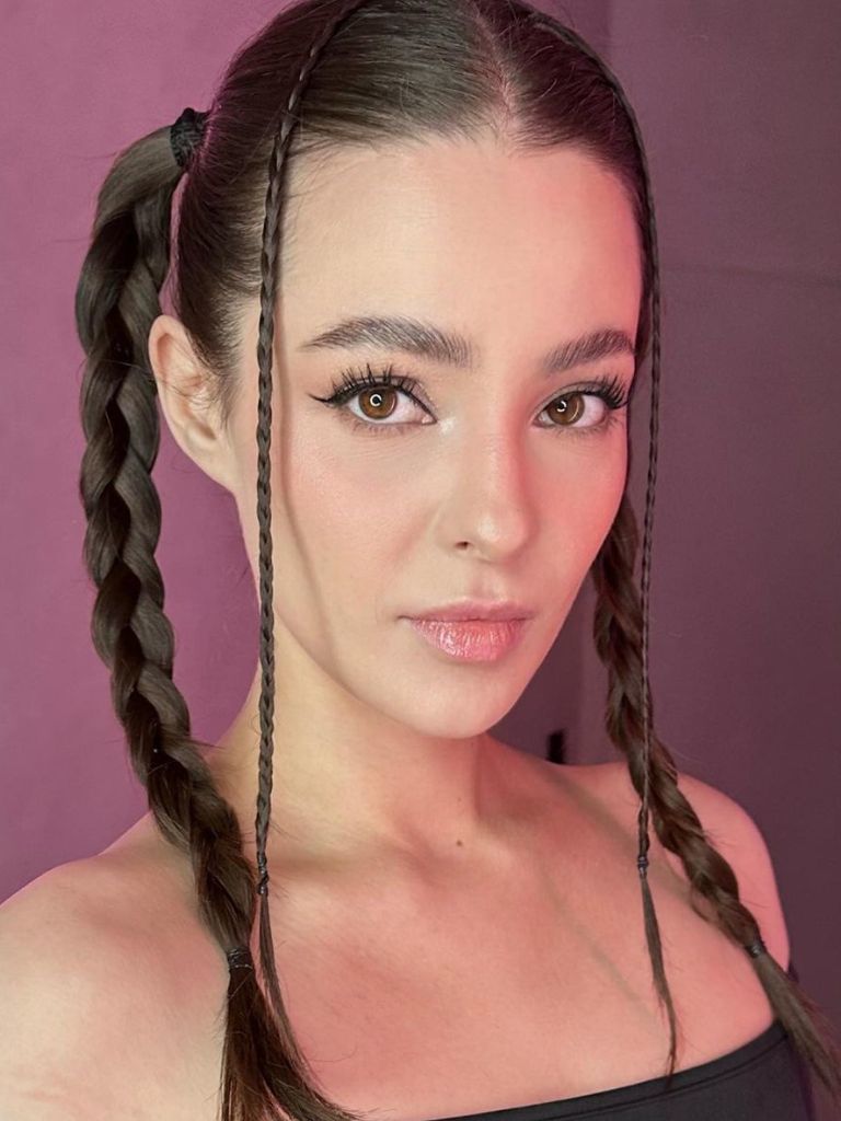 High braided pigtails