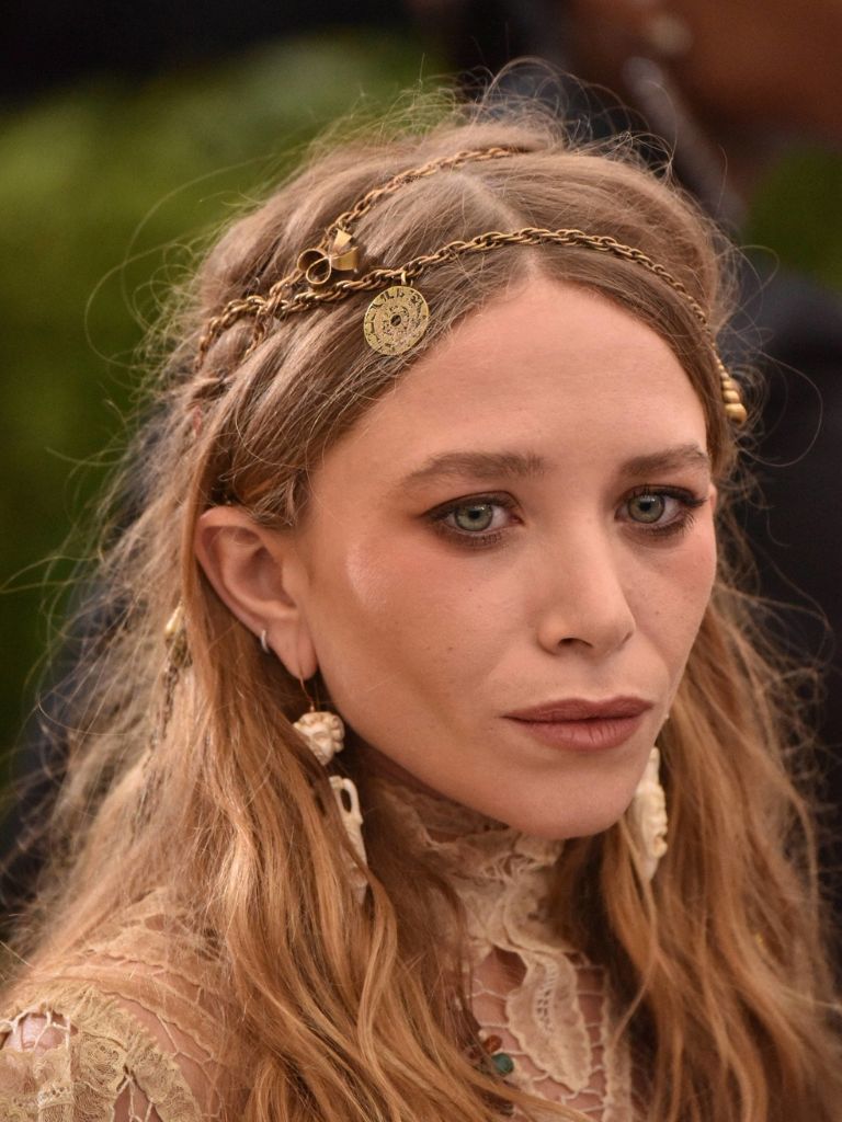 Mary-Kate Olsen with boho hair accessories