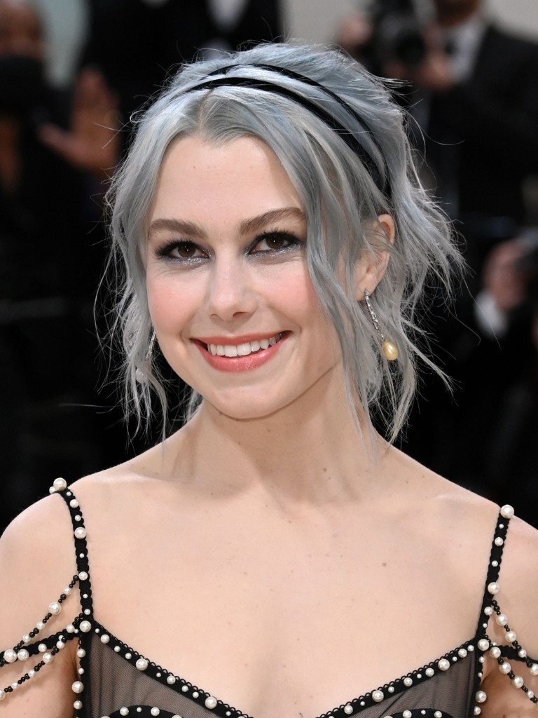 Phoebe Bridgers with silver hair