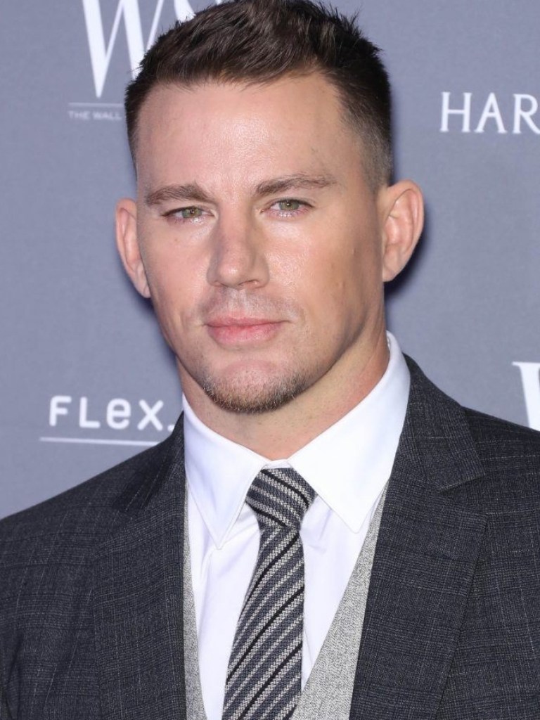 Channing Tatum with an ivy league haircut