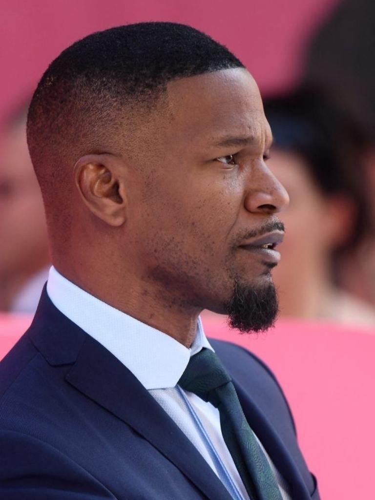 Jamie Foxx with a bald fade haircut
