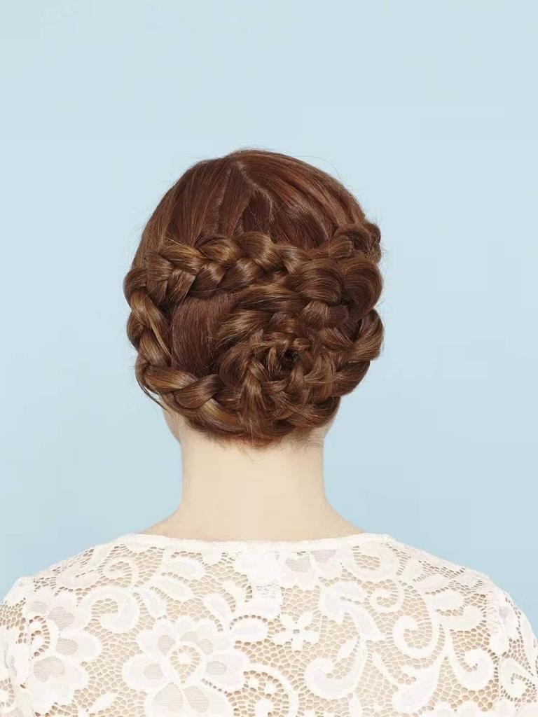 Person wearing a flower braid