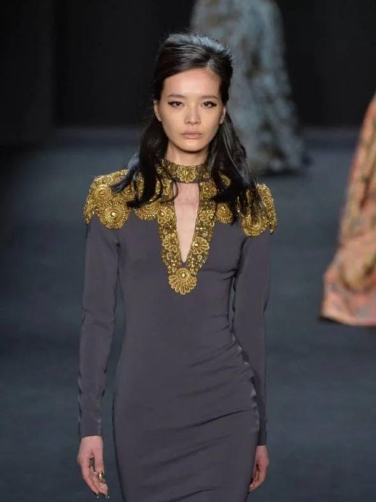 Beehive hairdo catwalk model